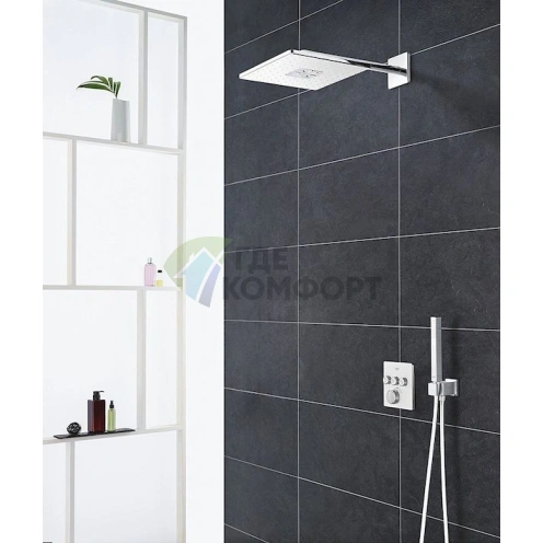 Термостат Grohe Grohtherm SmartControl для ванны с душем, белый - фото 3