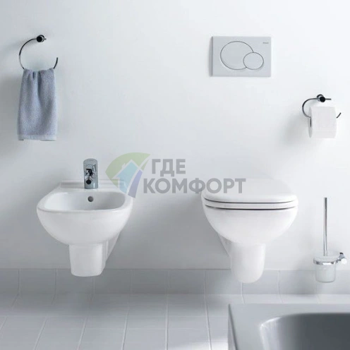 Подвесной унитаз Duravit D-Code с системой скрытого монтажа (22110900002) - фото 3
