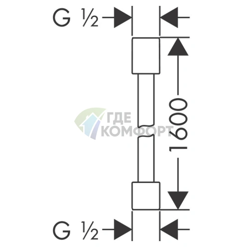 Душевой шланг Hansgrohe Axor Starck 1600 мм, цвет полированное красное золото (28286300) - фото 2
