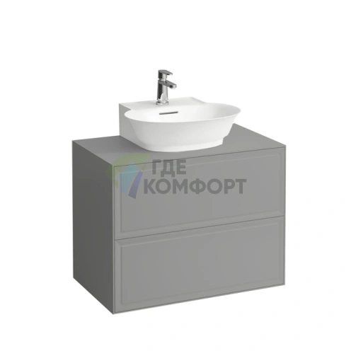 Подвесная база Laufen New Classic 780х450х600 мм с 2 ящиками, серый цвет (4.0601.4.085.627.1) - фото 1