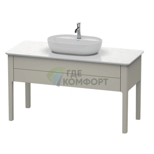 Напольная тумба Duravit Luv с выдвижным ящиком, 743x1388x570 мм, шелковисто-матовый серо-коричневый (LU956106060) - фото 1