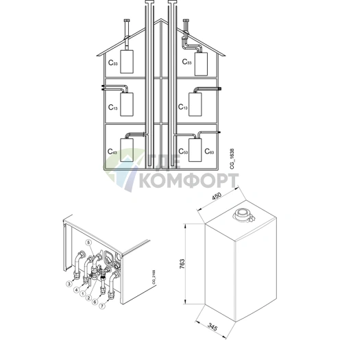 Газовый конденсационный двухконтурный настенный котел Baxi LUNA Platinum+ 1.18 GA - фото 3