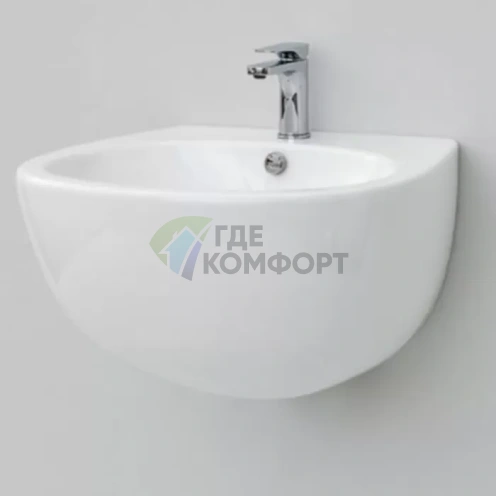 Раковина Artceram FILE 20 подвесная 60х50 см с 1 отв под смеситель со слив-переливом с креплениями цвет белый - фото 1