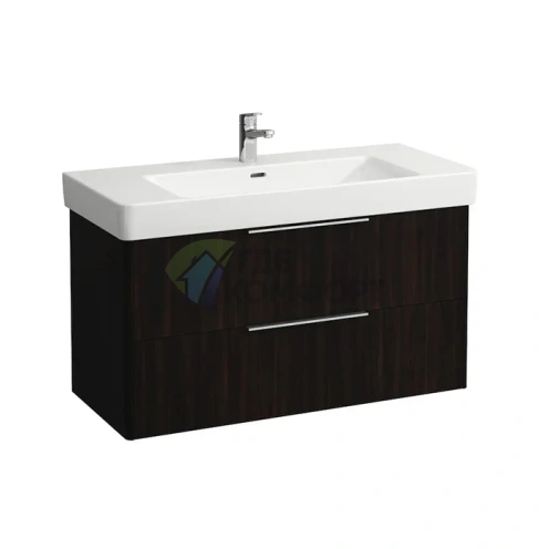 База под раковину Laufen Base 8.1396.6 подвесная 1010х440х530 мм с 2 ящиками цвет темный вяз (4.0245.2.110.263.1) - фото 1