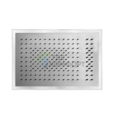 Потолочный душ Fantini Acquafit 35х35/50х35 см с двумя потоками и встроенной частью в комплекте, хром (79 38 K022) - фото 1