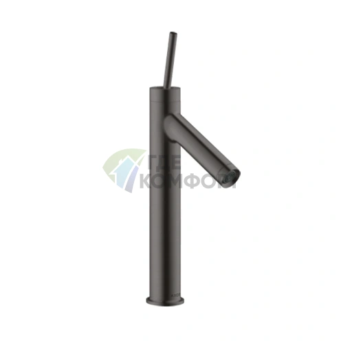 Смеситель для раковины AX Starck настенный, цвет шлифованный черный хром премиум (10123340) - фото 1