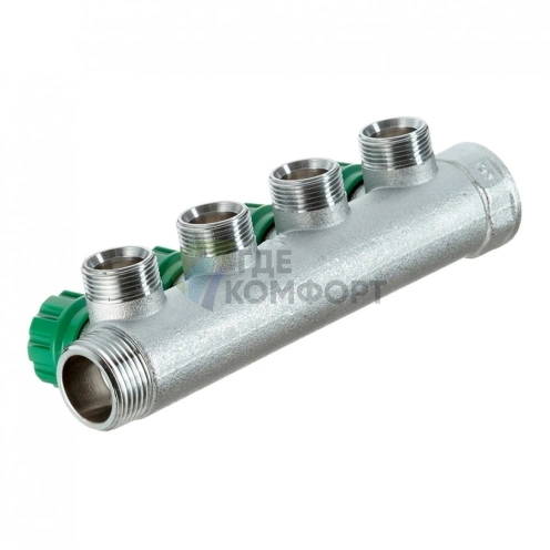 Коллектор Far (FK 3824 134) 1 ВР(г) х 4 выхода 3/4 НР(ш) ЕК х 1 НР(ш) регулируeмый (ФАР) - фото 3