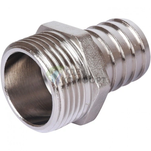 Штуцер НР 1x25, никелированный Stout - фото 3