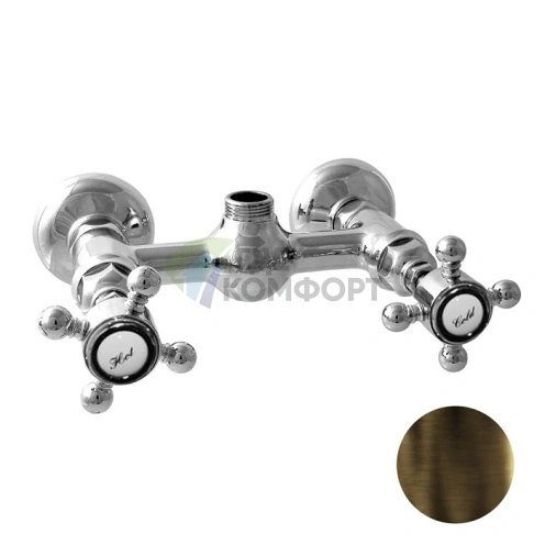 Смеситель для душа Nicolazzi Half Dome на 2 отверстия, верхний вывод (без шланга и лейки), цвет тёмная бронза (1425DB70) - фото 1