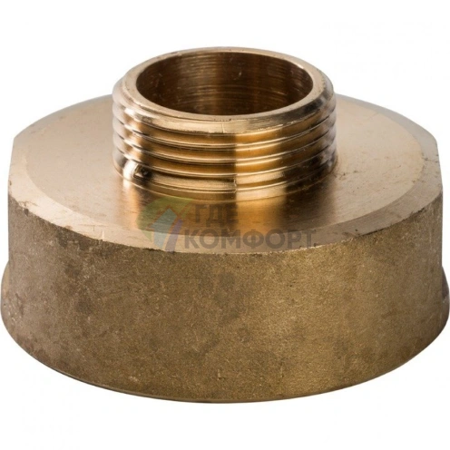 Переходник STOUT ВН 1 1/4 x 1/2 внутренняя/наружная резьба латунный - фото 3