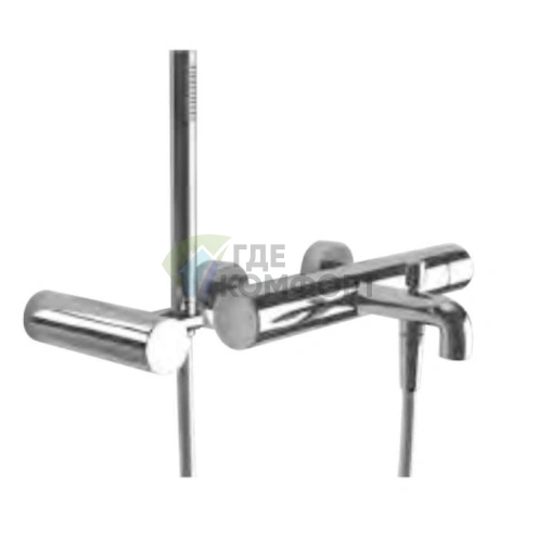 Настенный смеситель для ванны с душем AZZURRA LINEA (хром) (AN 57cr) - фото 1