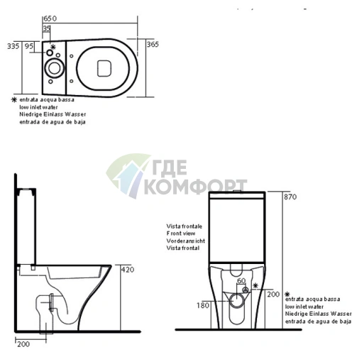 Унитаз-моноблок KERASAN Aquatech белый: последний шанс купить со скидкой! (371701) - фото 2