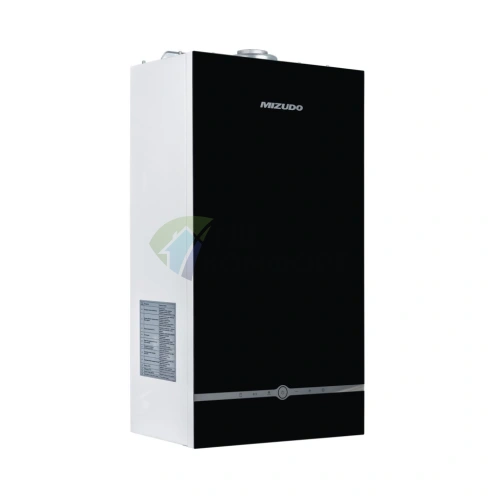 Настенный газовый котел MIZUDO MAESTRO GEM M24Т c шиной OpenTherm стеклянная панель черная - фото 1