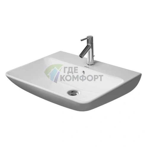 Раковина Duravit ME by Starck 650x490 мм с отверстием под смеситель, белая (2335650000) - фото 1