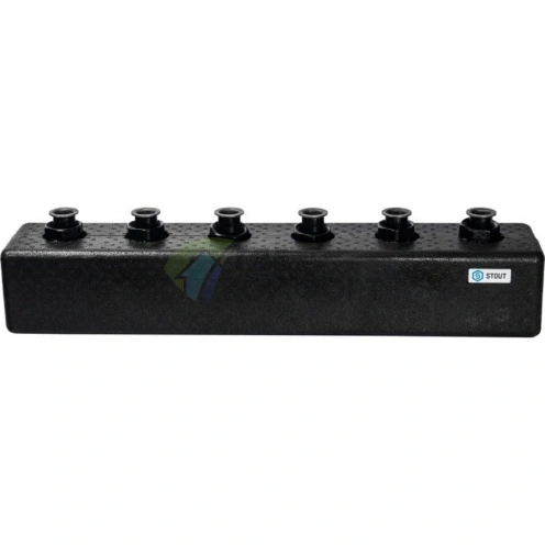 Stout распределительный коллектор отопления 3(5) контуров DN 25 с теплоизоляцией - фото 3