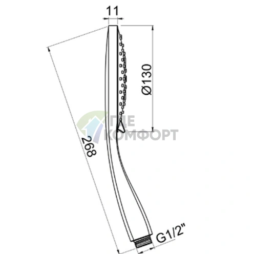 Ручной душ Almar EMOTION: 3 режима, ABS пластик, матовый черный (E082073.MB) - фото 2