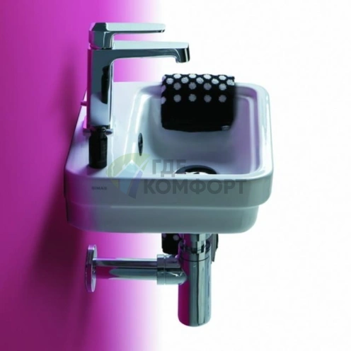 Раковина SIMAS Evolution 34×31 см, белая, с отверстием под смеситель - фото 1