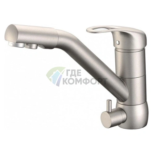 Смеситель для кухни Zorg ZR 400 KF-12 аллюметаллик - фото 1