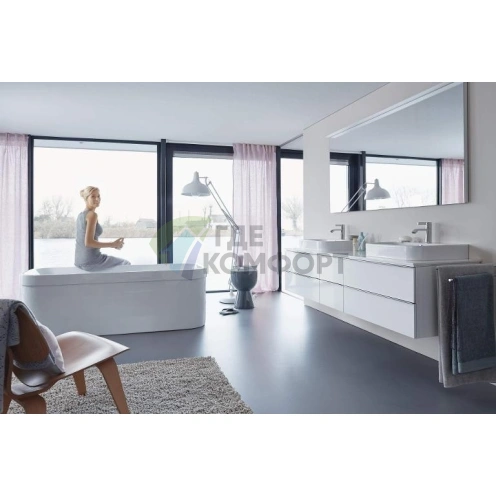 Раковина Duravit Happy D2 с переливом без отверстия 600x460 мм белый (2315600060) - фото 2