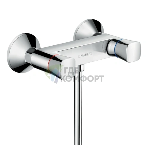Смеситель для душа Hansgrohe Logis настенный с 2 ручками, хром (71263000) - фото 1