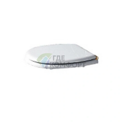 Элегантное сиденье для унитаза SIMAS Arcade: белый с золотым акцентом (AR003bi/oro) - фото 1