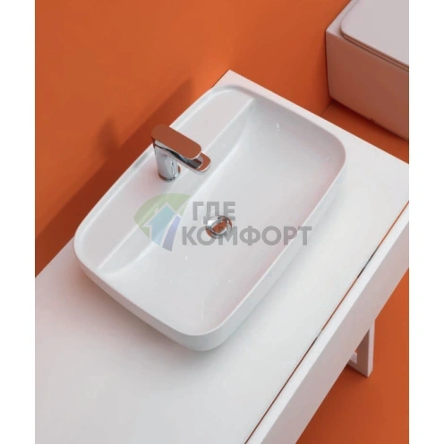 Накладная раковина Kerasan Tribeca 60x43 см, белая (514001*1) - фото 1