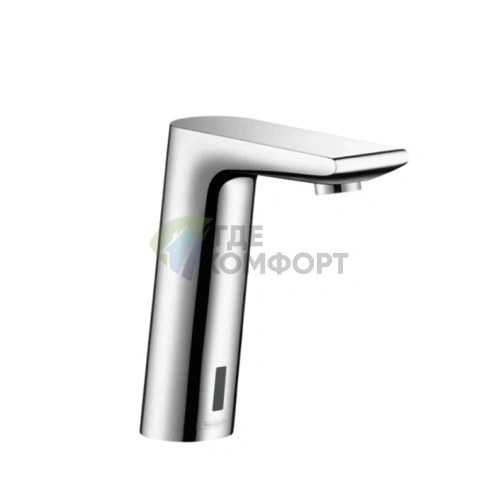 Бесконтактный смеситель для раковины Hansgrohe Metris S: гигиена и комфорт с питанием от батареек (31101000) - фото 1
