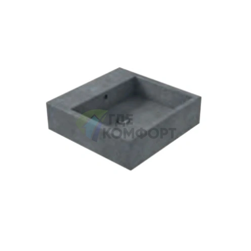 Накладная раковина Globo Le Pietre 50х50х14 см в цвете серый туф - фото 1