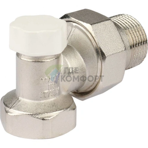 Stout угловой запорно-балансировочный клапан 3/4, 3/4х3/4, наружная резьба - фото 3