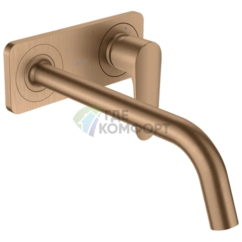 Смеситель для раковины AX Citterio M в цвете шлифованная бронза (34115140) - фото 1