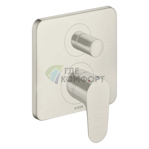 Элегантный смеситель для ванны AX Citterio M в цвете матовая сталь (34427800) - фото 1