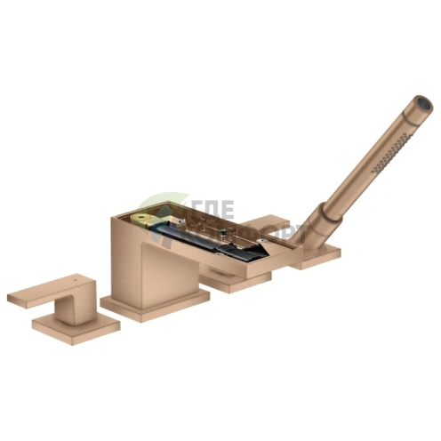 Смеситель AX MyEdition для борта ванны в цвете шлифованное красное золото (47432310) - фото 1