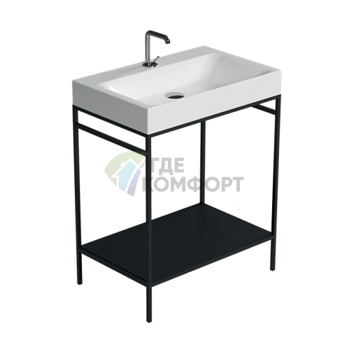 Раковина подвесная KERASAN Cento 80x45 с отверстием под смеситель, цвет Grigio matt (353359*1 Grigio matt) - фото 1