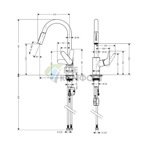 Смеситель для кухни Hansgrohe Focus 31815800: Эргономичный дизайн и немецкое качество - фото 4