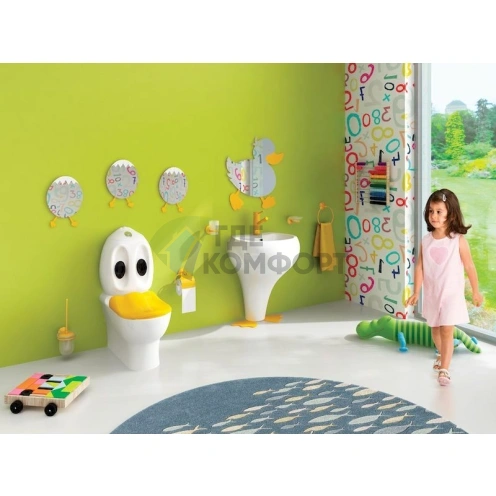 Стильный компакт-унитаз Creavit Ducky DC361 - фото 2