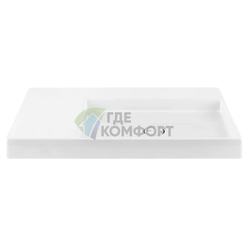 Подвесная раковина Gessi Rettangolo 100.6x45.6 см белого цвета с донным клапаном Stop Go - фото 1