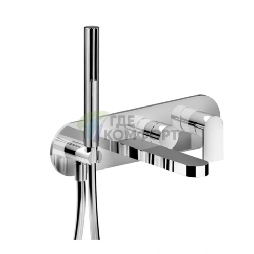 Встраиваемый смеситель Fantini Mare для ванны с ручным душем (хром) (51 02 V021B) - фото 1