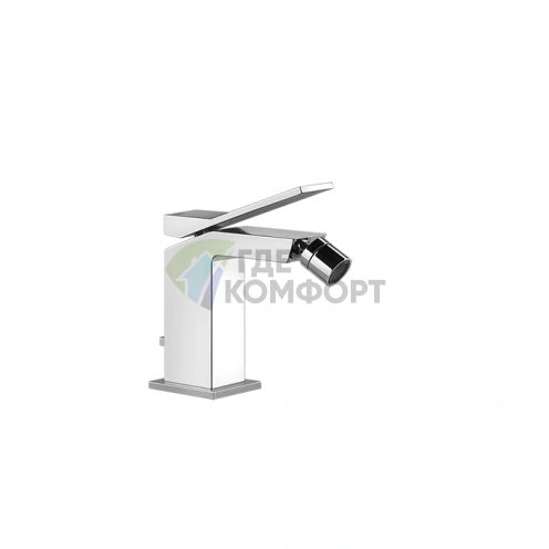 Смеситель для биде Gessi Rettangolo K: настенный, хром, с донным клапаном (53007#031) - фото 1