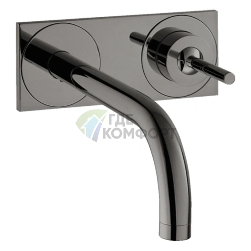 Смеситель для раковины AX Uno в цвете полированный черный хром (38115330) - фото 1