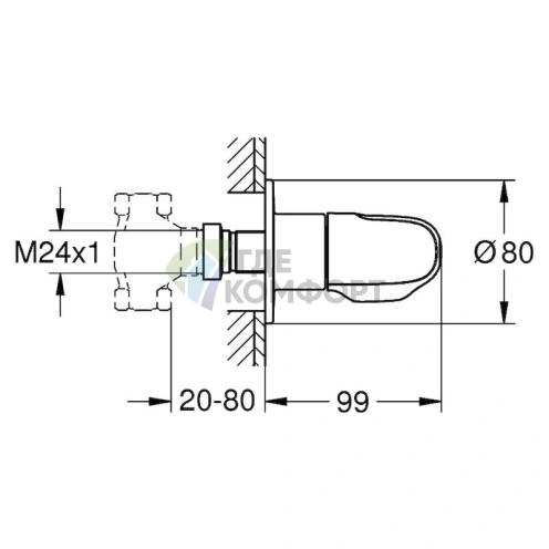 Термостатический смесительный вентиль Grohe Grohtherm 1000 New 19981000 - фото 2