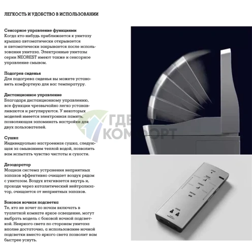 Унитаз подвесной TOTO Neorest AC CW996PVD NW1 с технологиями Actilight и Washlet - фото 15