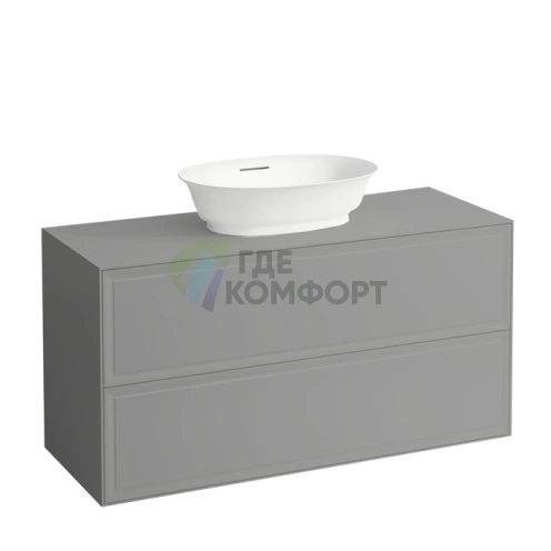 Подвесная база Laufen New Classic с 2 ящиками, 1180×450×600 мм, серый, для раковин 812852/812853 (4.0602.2.085.627.1) - фото 1