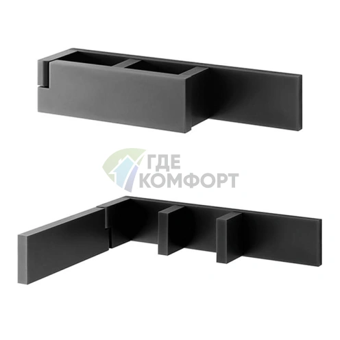 Настенный смеситель для раковины Fantini AK/25 Matt Gun Metal PVD (48P5T113B) - фото 1