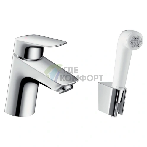 Смеситель для раковины Hansgrohe Logis с гигиеническим душем-биде (хром) (71290000) - фото 1