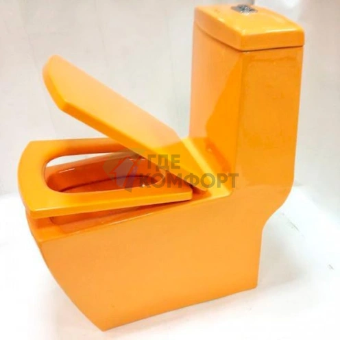 Унитаз-моноблок Arcus 050 в оранжевом цвете - фото 4