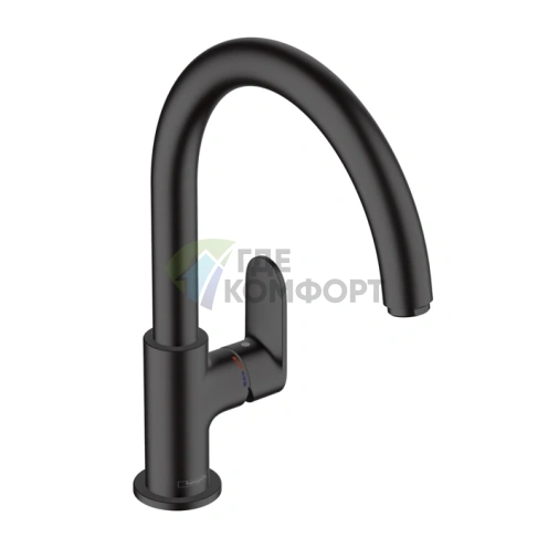 Кухонный смеситель Hansgrohe Vernis Blend M35 матовый черный (71870670) - фото 1