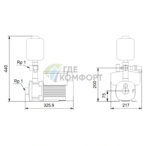 Насосная станция Grundfos CMBE 1-44 - фото 3