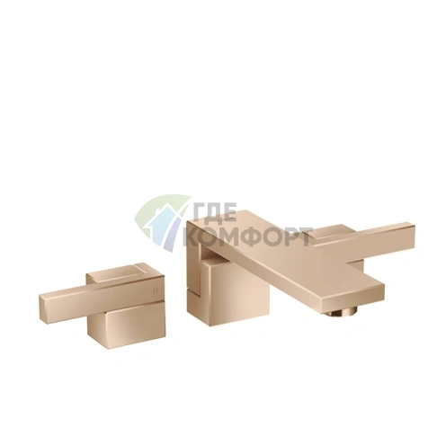 Смеситель для раковины AX Edge с донным клапаном push-open, 190 мм, полированное красное золото (46060300) - фото 1