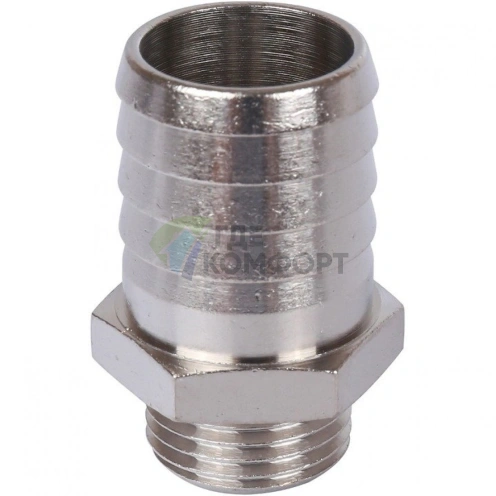 Штуцер НР 1/2x25, никелированный Stout - фото 4