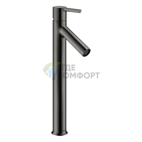 Дизайнерский смеситель для раковины AX Starck 250: полированный черный хром (10103330) - фото 1